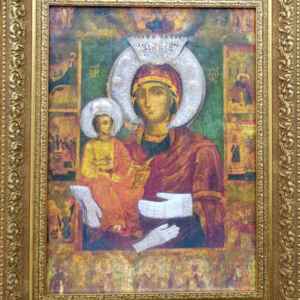 Икона ” Св. Богородица Троеручица  ” на платно – репродукция, собствено производство