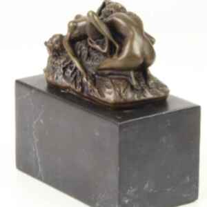Еротична бронзова скулптура, нова с гранит,  внос от Нидерландия.