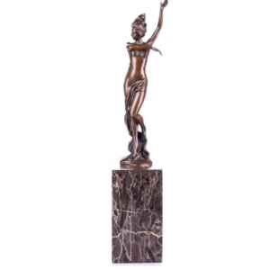 Бронзова скулптура с гранит на жена,  внос от Германия