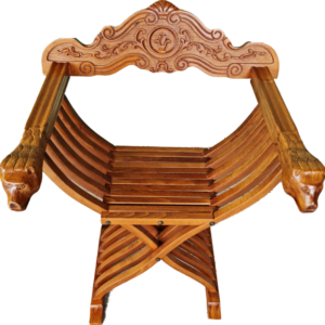 Нов сгъваем стол с два лъва от орех,  внос от Нидерландия.