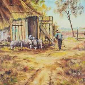 Картина с маслени бои на платно от известен нидерландски художник Andre, datch painter,  20th century  – Netherlands