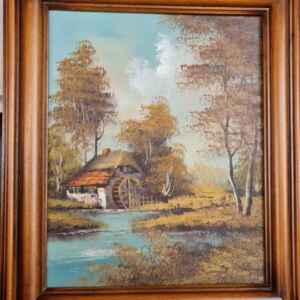 Картина с маслени бои на платно от известен германски художник G. Hesbeda,20th century  внос от Нидерландия.
