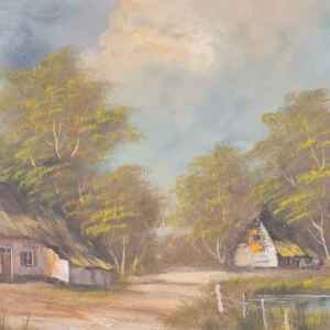 Картина с маслени бои на платно от известен нидерландски художник Roelandt,  20th century внос от Нидерландия.