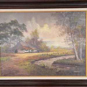 Картина с маслени бои на платно от известен нидерландски художник Groenen, 20th century внос от Нидерландия.