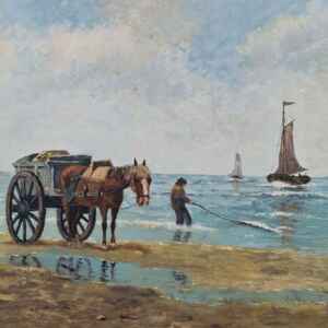 Картина с маслени бои на платно от известен нидерландски художник Marianne, 20th century внос от Нидерландия.