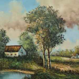 Картина с маслени бои на платно от Carter, 20th century, внос от Нидерландия.
