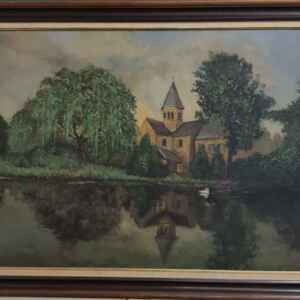 Картина от маслени бои на платно от известен белгийски художник YdC , 20th century внос от Нидерландия.
