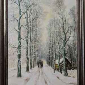 Картина с маслени бои на платно от известен нидерландски художник C.Bertens, 20th century внос от Нидерландия.
