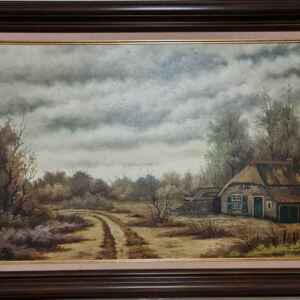 Картина с маслени бои на платно от известен нидерландски художник L.Dam, 20th century внос от Нидерландия.