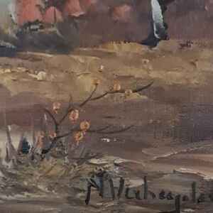 Картина с маслени бои на платно от известен белгийски художник N. Verheydem, 20th century внос от Белгия.