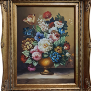 Картина с маслени бои на платно, Flowers,  21th century внос от Нидерландия.