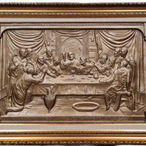 Картина с мотив на тайната вечеря изработена ръчно от мед, внос от Нидерландия.
