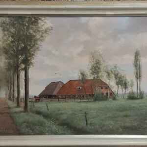 Картина с маслени бои на платно от известен нидерландски художник W. Kroon, 20th century внос от Нидерландия.