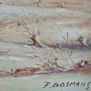 Картина с маслени бои на платно от известен нидерландски художник F. Bosmans, 20th century внос от Нидерландия.
