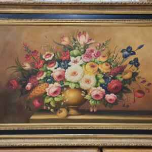 Картина с маслени бои на платно Flowers внос от Нидерландия.