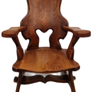 Дизайнерски стол с подлакътник от орех внос от Белгия.