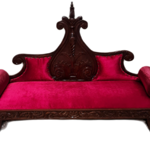 Кралски диван , ръчна изработка от тиково дърва, нов с дамаска внос от Индонезия.